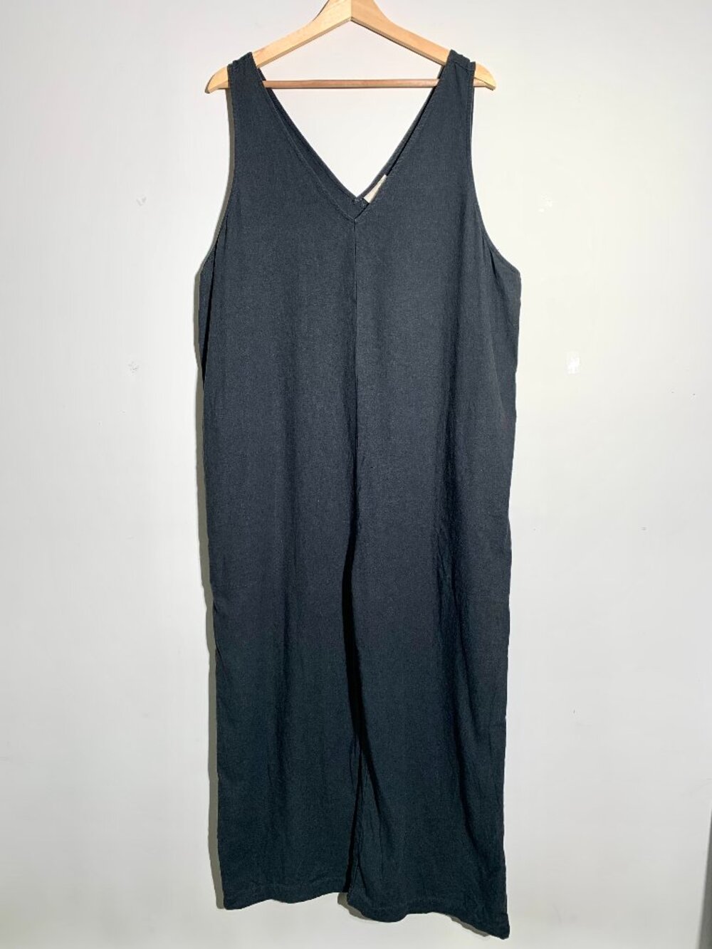 Universal Thread Charcoal Grey Linen Jumpsuit Wide Leg Loose Jumper NWOT XXL